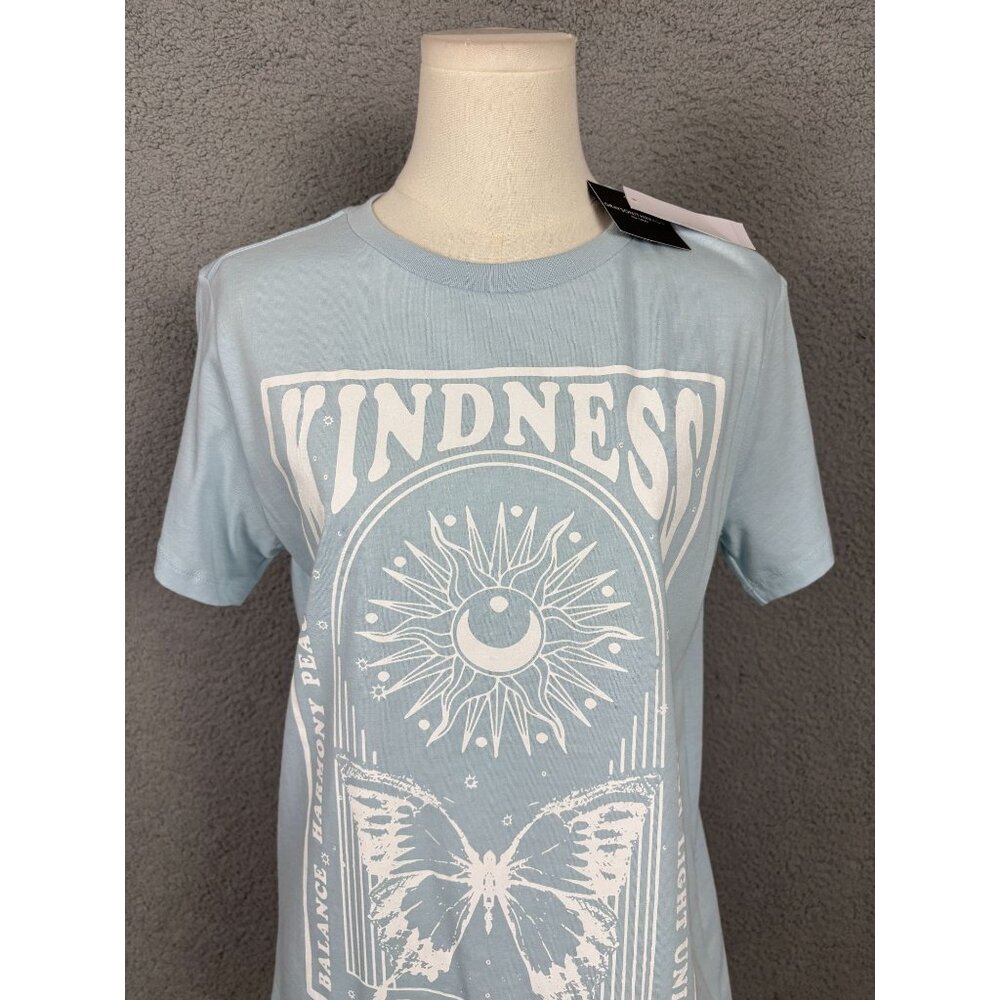 Grayson Threads, the Label Juniors' Kindness Graphic T-Shirt Blue Size Small NWT - Picture 2 of 8